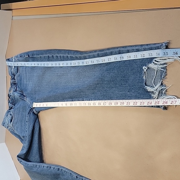 Joes Jeans Size 25 "The Smith" Mid Rise Straight Crop Jeans, Raw Sharkbite Hem - Picture 6 of 11